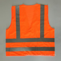 American High visibility ANSI/ISEA107 orange yellow zipper reflective safety vest with pockets